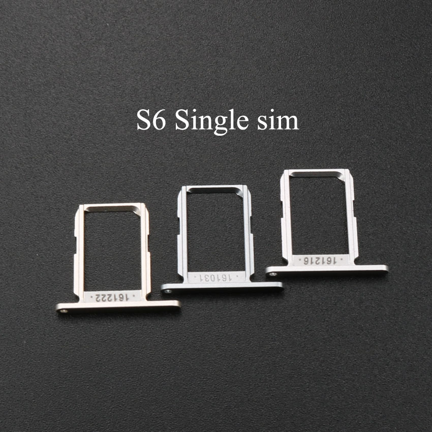 3 stücke Gold/Silber/Grau SIM Karte Slot Tablett Halfter für Samsung S6 G920 S6 Rand G925 S7 g930 G930 S7 Rand G935 G935F Einzigen Dual: S6 Single