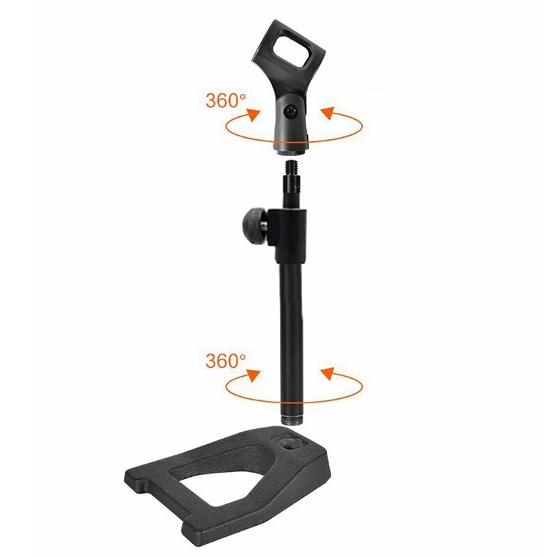 Adjustable Desktop Microphone Stand Universal Tabletop Mic Stands for Heavy Microphone