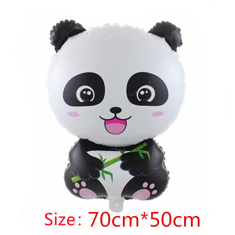 6Pcs Dieren Thema Cartoon Ballonnen Panda Folie Helium Panda Poot En Ster Hart Ballons Verjaardag Baby Shower Decoratie Kids speelgoed