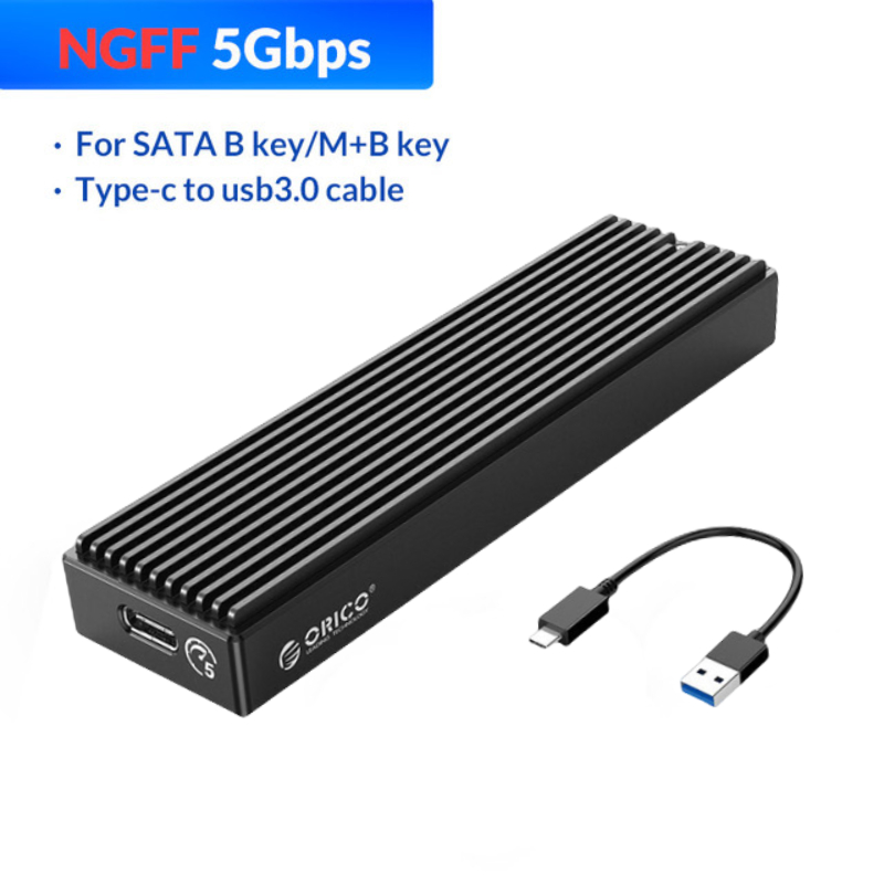 ORICO M.2 SATA Enclosure,M2 SATA NGFF USB Case,5Gbps M2 SATA SSD Case, 5Gbps NGFF SATA SSD box For 2230/2242/2260/2280 m2 SSD
