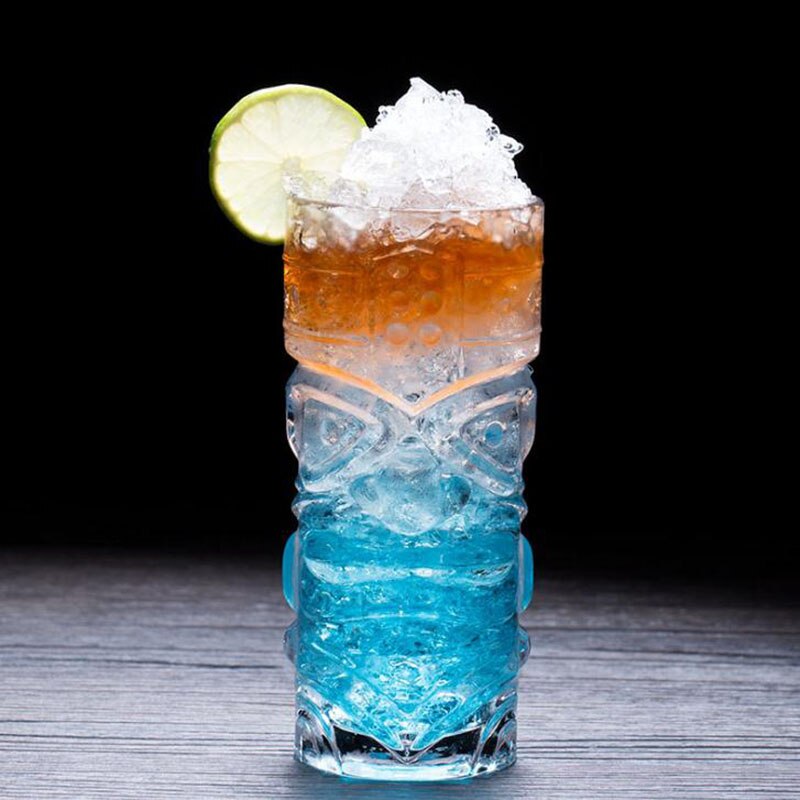 1 stk tiki cocktailglass gjennomsiktig blyfri vinjuice kaffekopp bar klubbfest grimas zombie cocktailglass 420ml