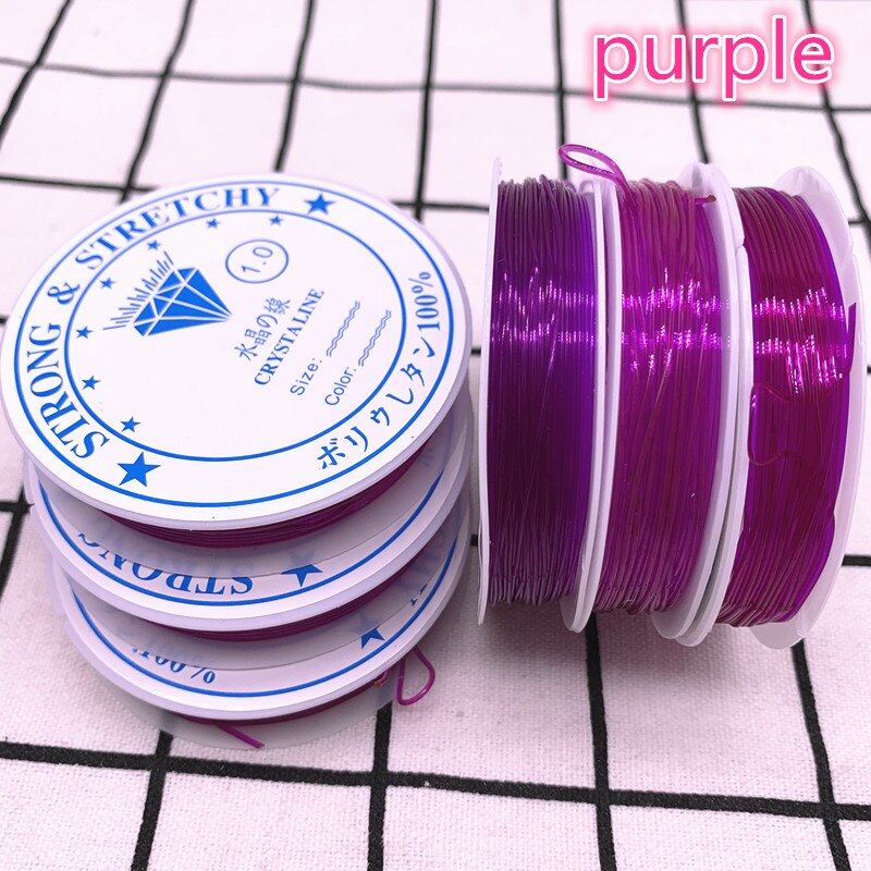 Corde de ligne cristal coloré élastique pour la fabrication de bijoux, Bracelet à perles, fil de pêche, 1.0mm: 03