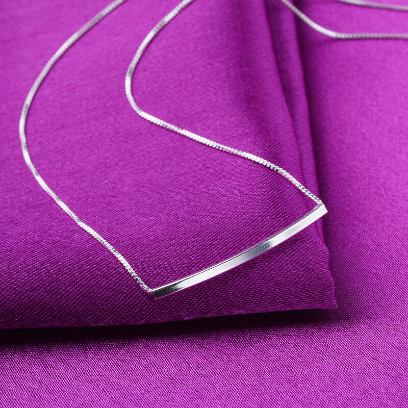 Simple Dainty Tiny Bar Tassel S925 Chain Dangle Earrings Or Necklaces Women Girl Long Edgy Earrings