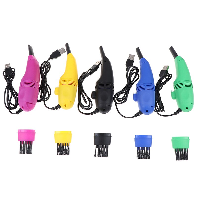 Useful Mini Computer Vacuum USB Keyboard Brush Cleaner Laptop Brush Dust Cleaning Kit Household Cleaning Tool