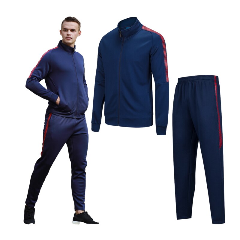 Training Suits Men Stripe Printed Sweatshirt Sports Set Gym Quick Dry Running Jackets Sportswear Bodybuilding Tracksuit