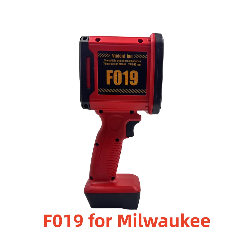 Jet-Gebläse, tragbarer heftiger Turbo-Lüfter für Makita/Dewalt/Milwaukee, 18 V, 20 V Lithium-Batterie, kabelloser Handventilator, 12-Blatt-Blatt-Blatt: Weiß