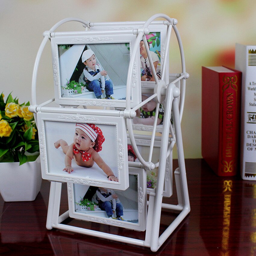 Kids Reuzenrad Fotolijst Set 5Inch Retro Koper Picture Frame Kids: White