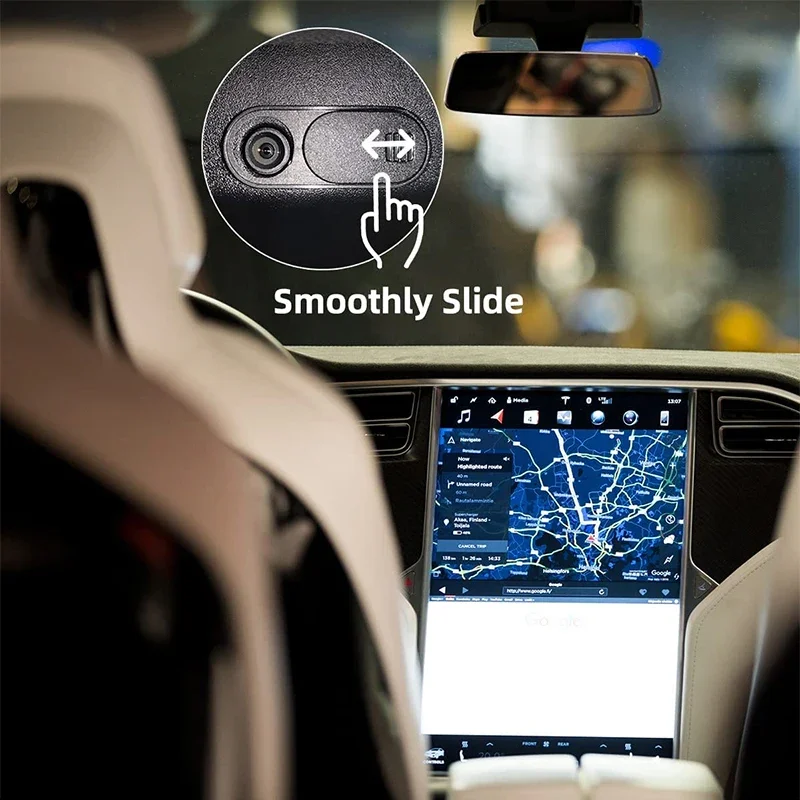 Couverture de caméra de cabine intérieure pour Tesla modèle 3 Y, glissière Ultra-mince pour ordinateur portable, Webcam frontale, autocollant bloqueur, protection de la vie privée