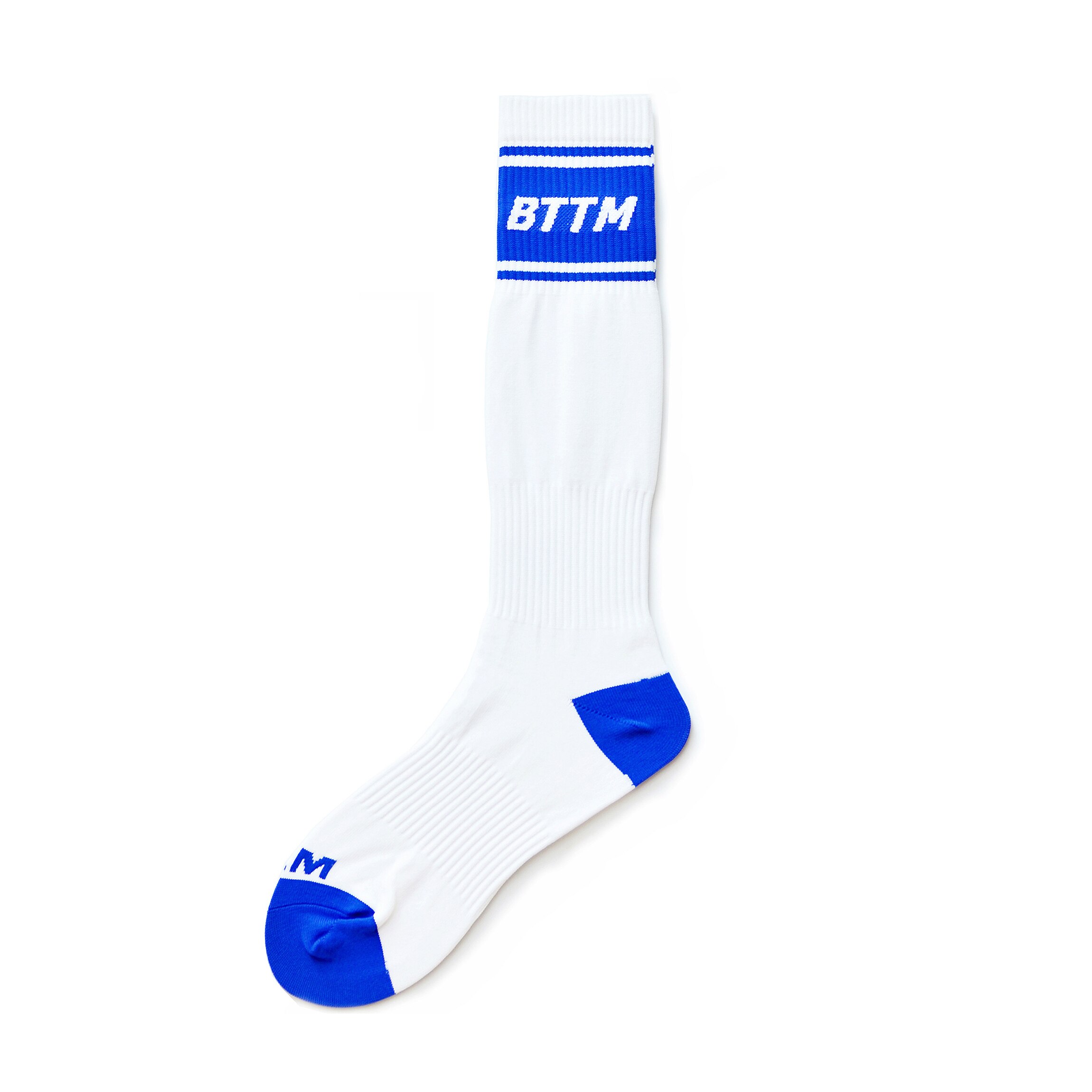 Calcetines de fútbol cómodos para hombre, medias de tubo largo, único, Sexy, Gay: White Blue-BTM