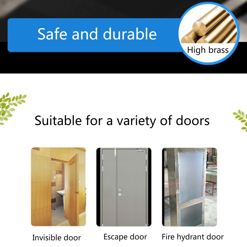Double Open Lock Door Window Security 60 70 80 90mm Cylinder Key Anti-Theft Entrance Brass Door Lock Lengthened Core