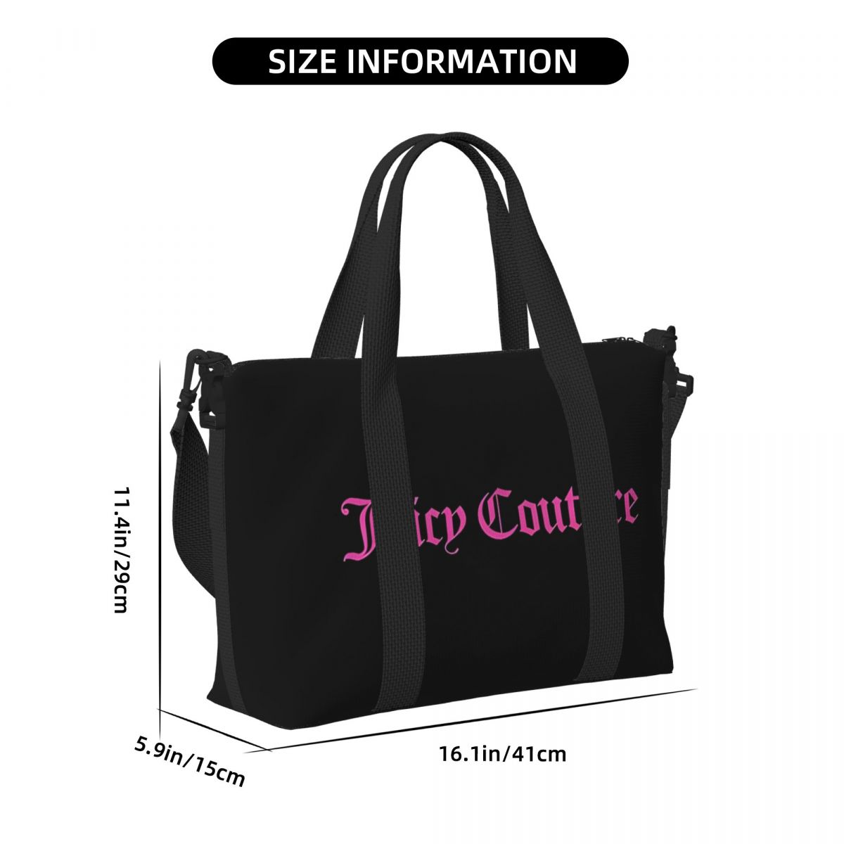 Juicy-Couture Weekend Gym Yoga Luggage Bags Men Women Sport Crossbody Bag Travel Handbag