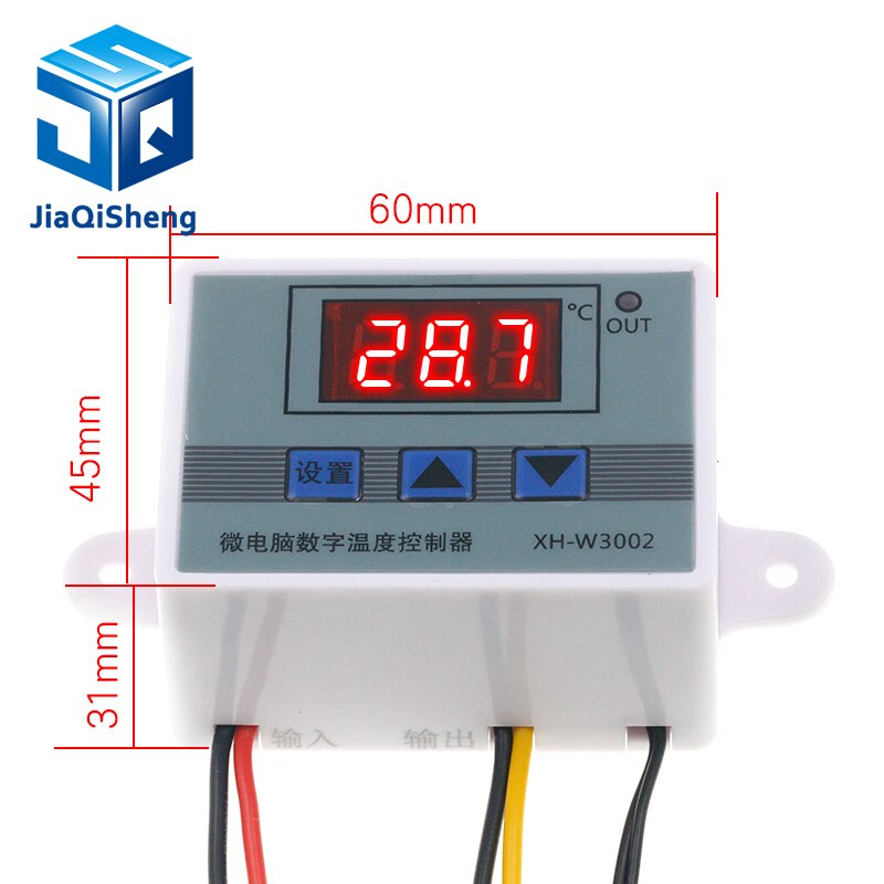 DC 12V 24V 220V W3001 W3002 portato digitale di Temperatura del Termostato di Controllo del microcomputer Interruttore Termometro Termoregolatore Sensore: W3002 AC 220V