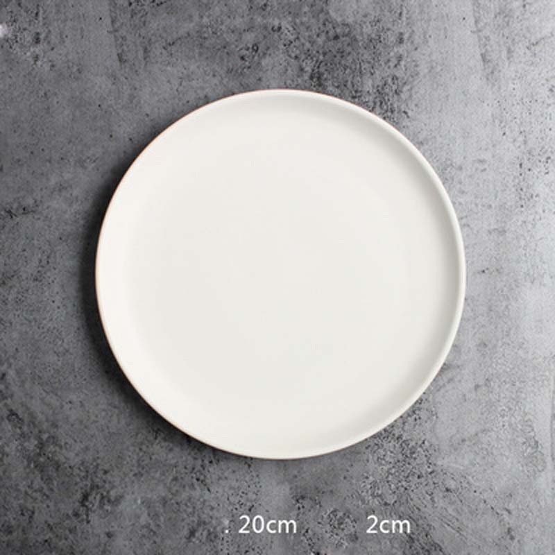 Nordic setting plate tableware Western plate simple straw hat plate pasta plate Western-style dessert plate personality: p