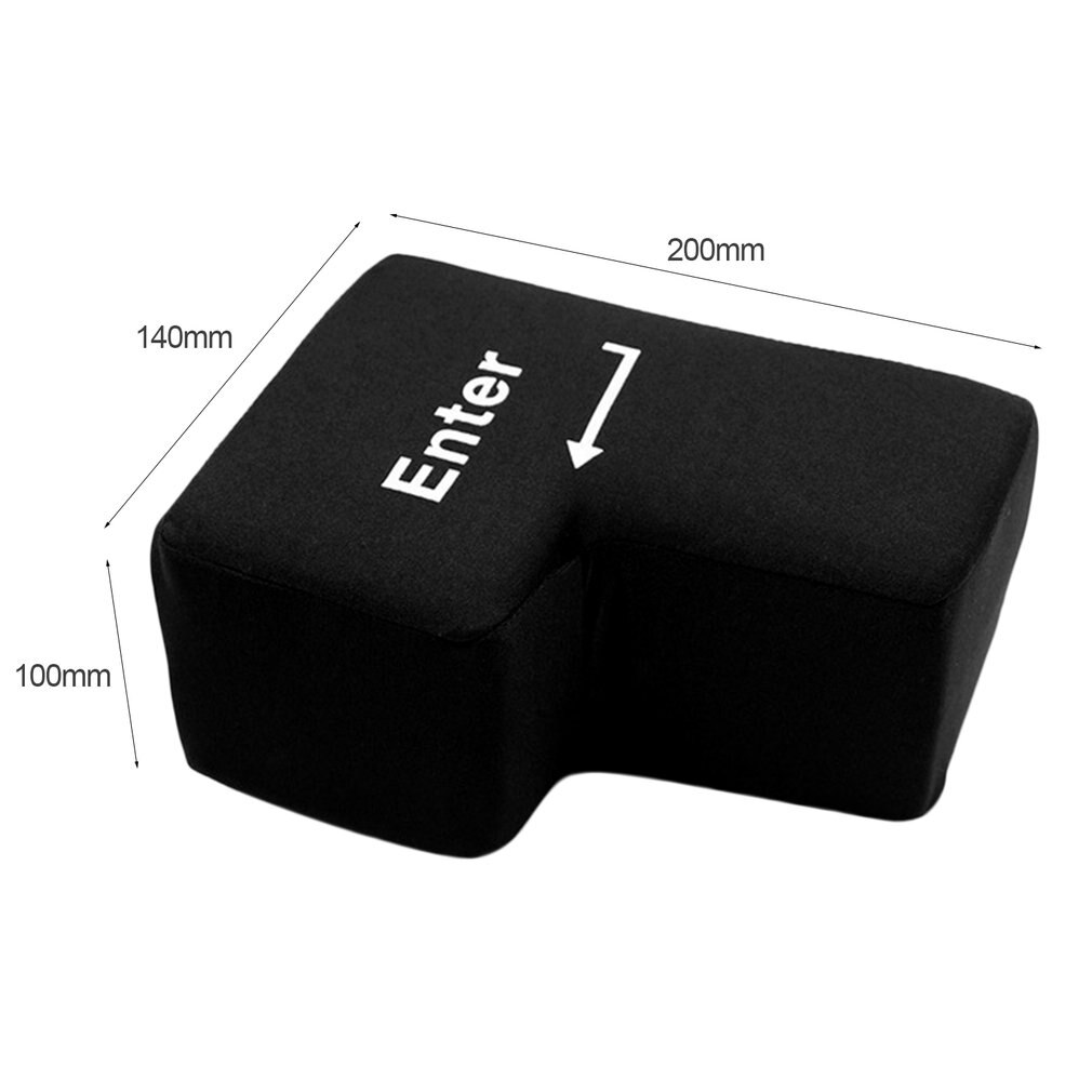 OCDAY Portable Decompression USB Big Enter Key Pillow Soft Computer Button Return Key Pillow Offices Vent Toys stress Relief Toy
