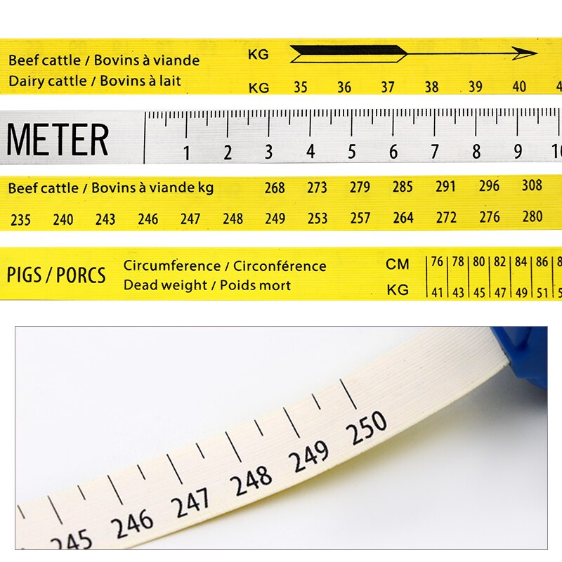Ruban de mesure du poids du corps du cochon de chèvre, Animal, ferme, vache, outils vétérinaire, règle de mesure