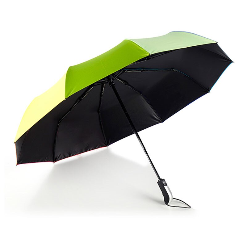 Rainbow Women Automatic Umbrellas Large Rain Umbrellas Anti-uv Sun Protection Portable Wind Resistant Folding Umbrella Parasol