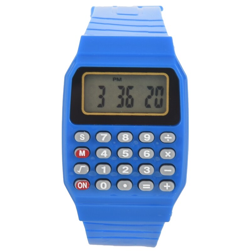 Boys and girls silicone date display electronic watch multifunction calculator watch kids calculator watch