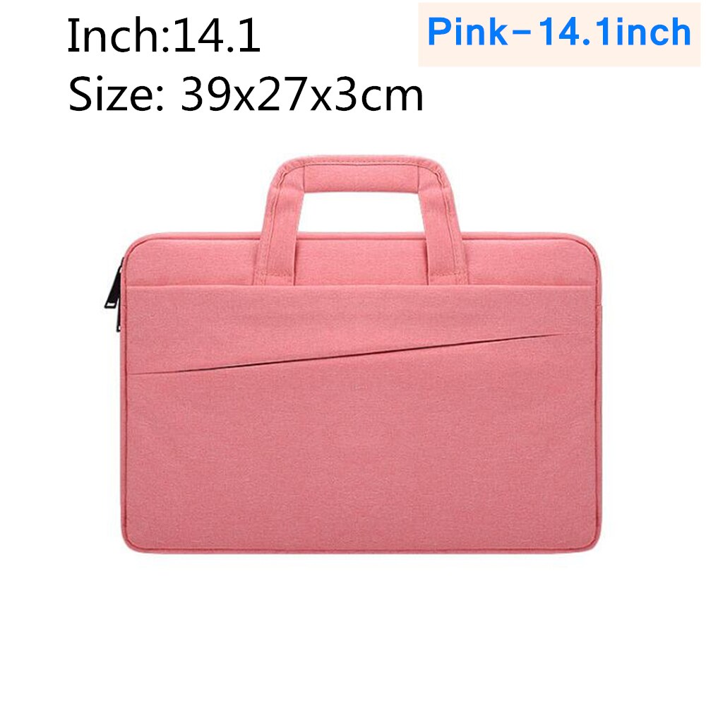 Funda protectora para ordenador portátil, maletín de negocios para Macbook Air Pro de 13,3, 14,1, 15,4 y 15,6 pulgadas, con forro de Apple: Pink-14.1inch