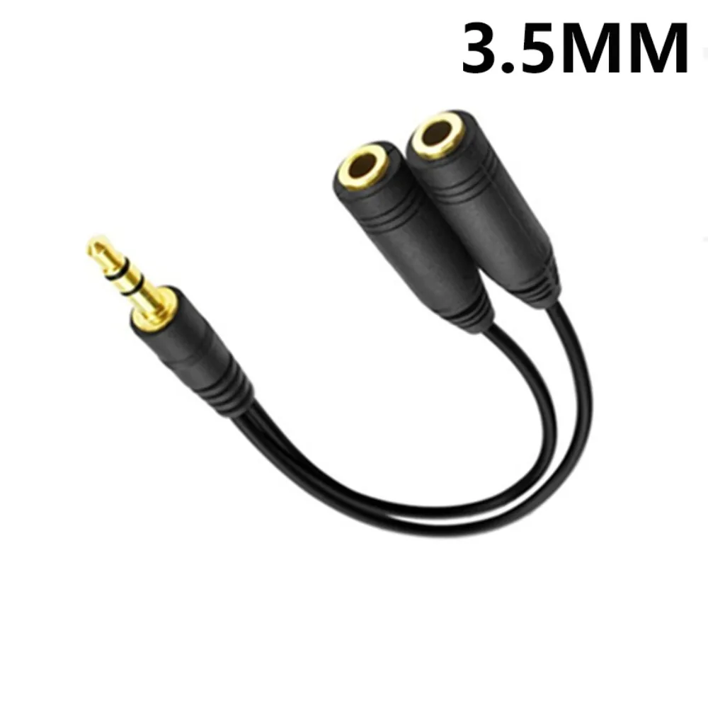 Séparateur de casque, câble d'extension de 3.5mm, séparateur Audio stéréo en Y (son Hi-Fi) 3.5mm mâle à 2 Ports 3.5mm femelle, 1 pièce