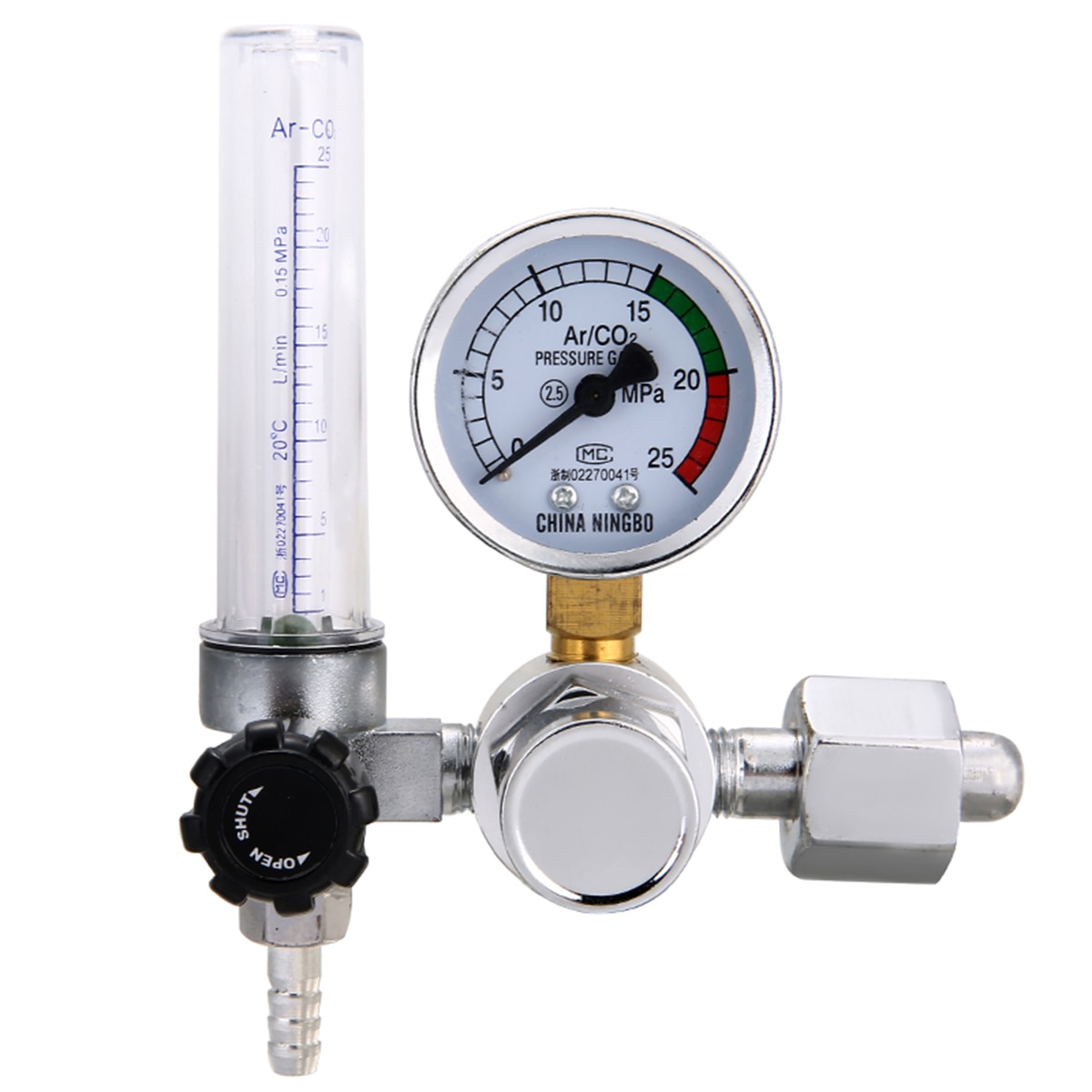 Metal Welding Gas Meter Argon CO2 Pressure Flow Regulator MIG MAG Weld Gauge For Power Tool