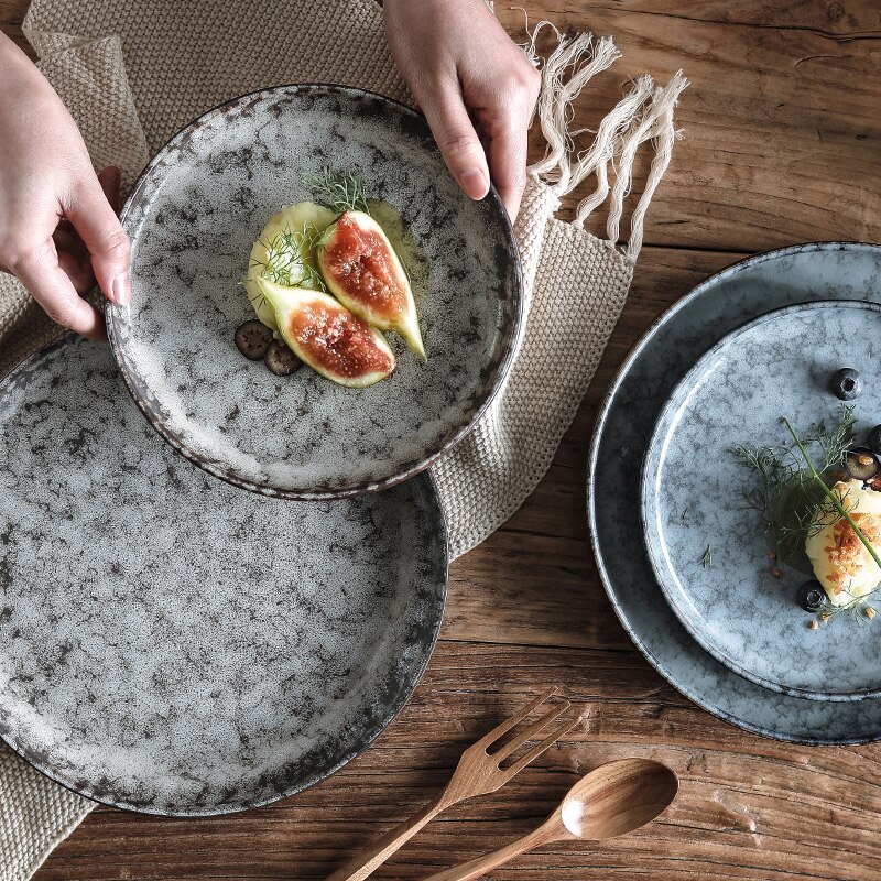 home plate, disc, ceramic plate, baking plate, sushi plate