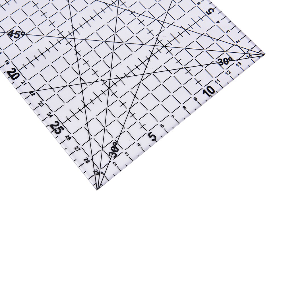 30X15cm Thick Cloth Patchwork Sewing DIY Tool Ruler Transparent Quilting Sewing Patchwork Foot Aligned Ruler