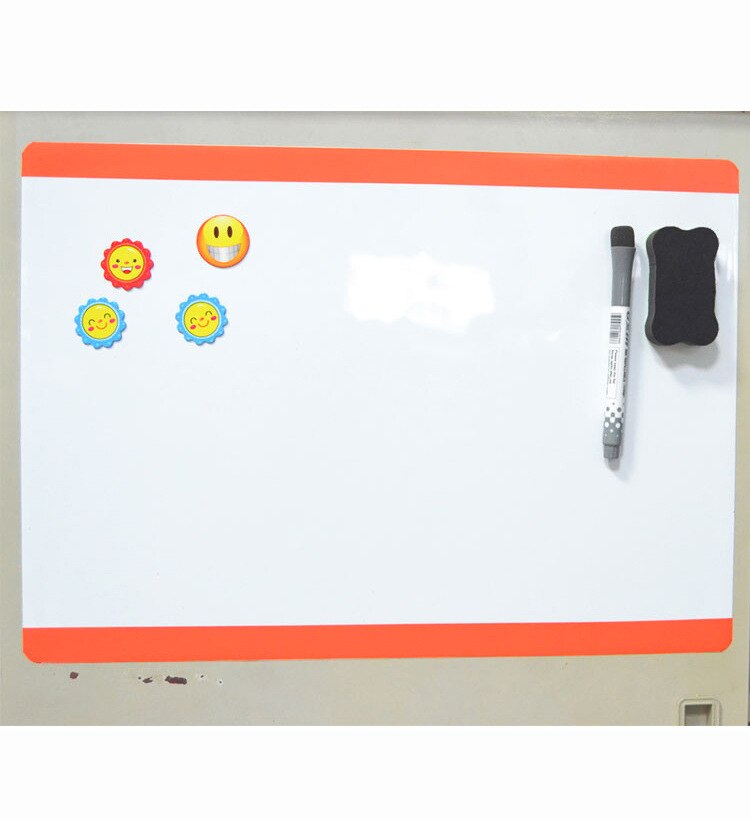 Rewritable mini fridge whiteboard sticker Note message board magnetic rounded A4 size