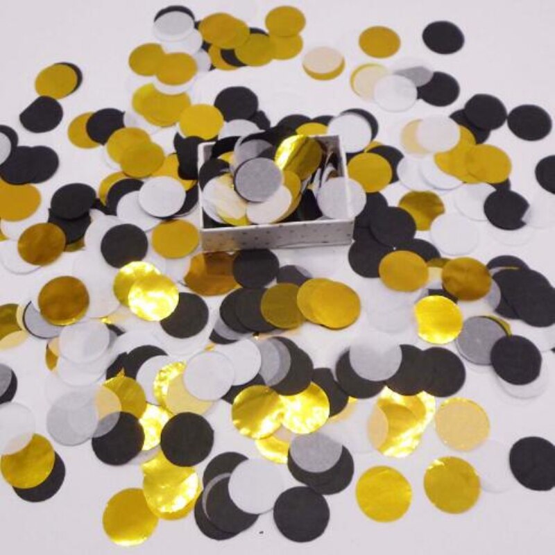 Confettis en papier de soie ronds multicolores, 10x2.5CM, décoration de Table pour fête prénatale anniversaire, ballons