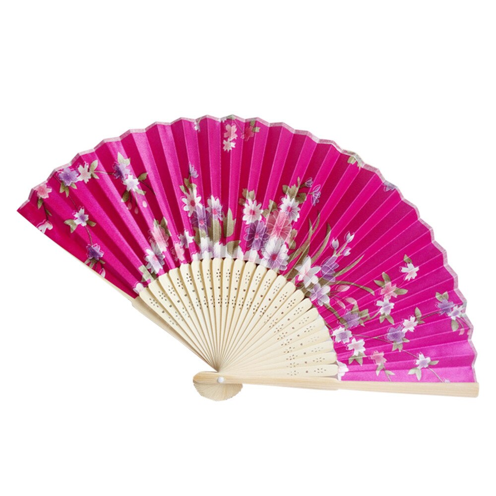 Sommer fan vintage bambus sammenleggbar håndholdt blomstervifte kinesisk dansefest lomme bryllup fargerik wachlarz reczny yl: M