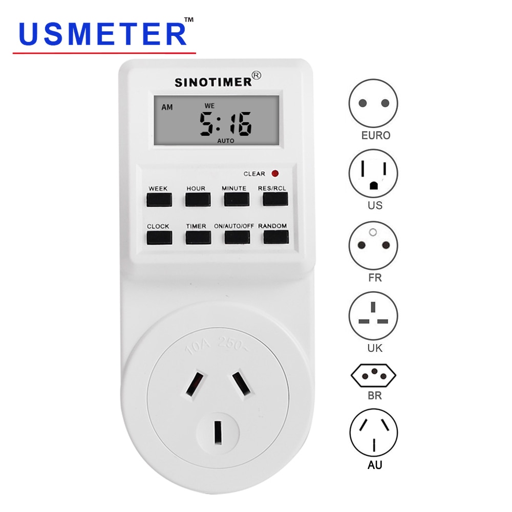 TM516 Digital Timer Plug Weekly Programmable Electrical Wall Plug-in Power Socket Timer Switch Outlet Time Clock 220V 110V EU