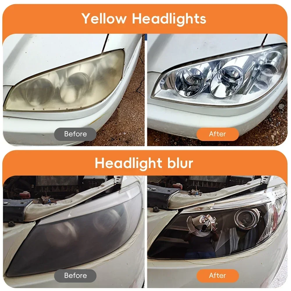 Car Headlights Renovation Polishing Kit Headlight Restoration Kit Workshop Automotive Care Tools Liquid Polymer Headlights