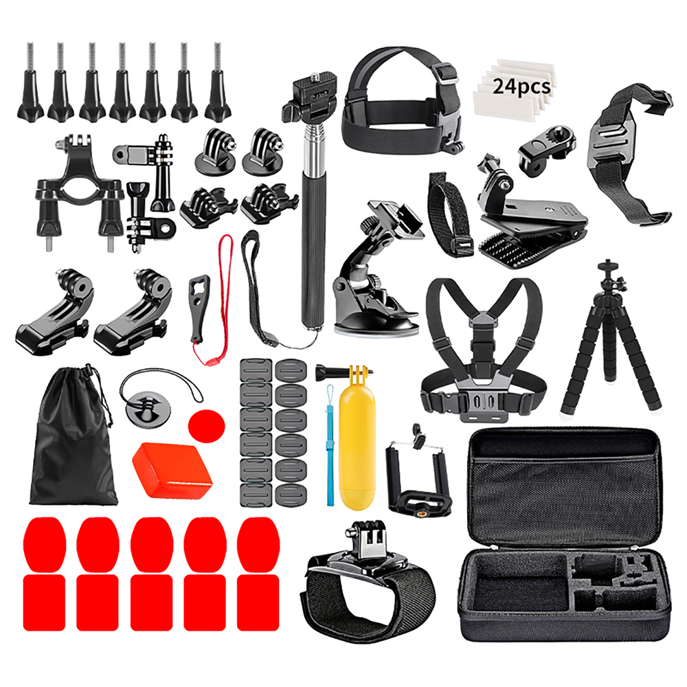 Action Camera Accessories Kit for Gopro Hero 12 11 10 9 8 7 6 5 4 Max Mount Session YI 4K SJCAM EKEN Osmo AKASO APEMAN Accessory: Beige#e4dfd9