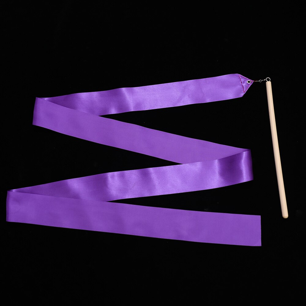 2 Stuks 2M Kleurrijke Ritmische Gymnastiek Lint Gymnastiek Dansen Lint Dansen Streamers Voor Kids Kinderen (Rood)