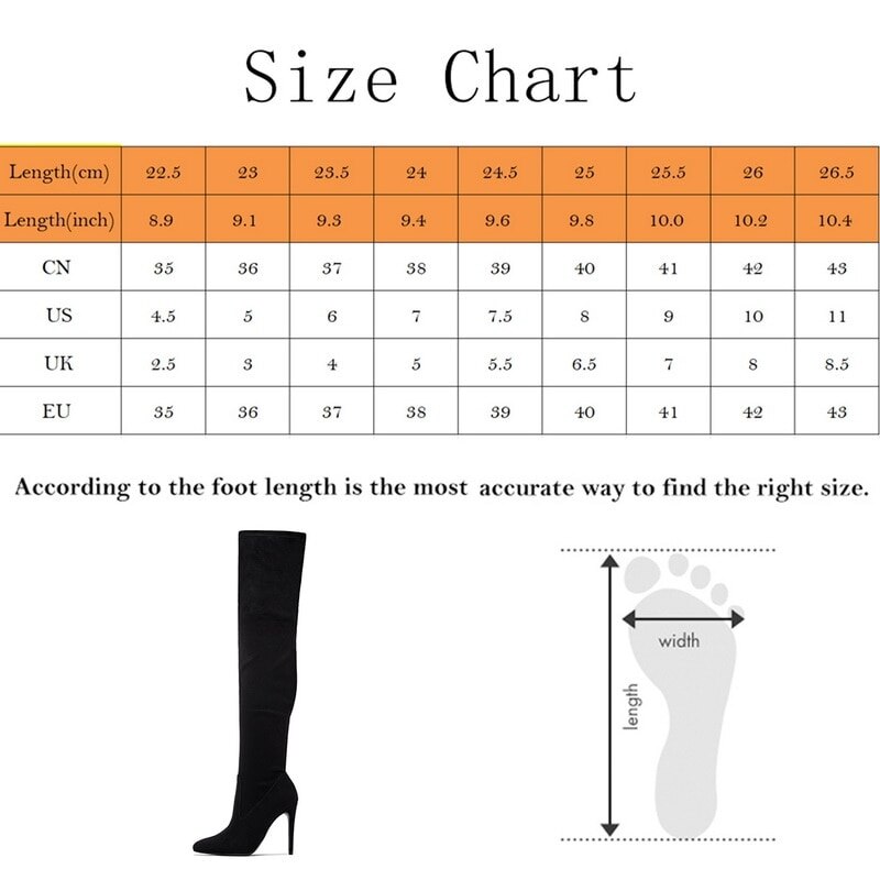 Winter overknee dames laarzen stretch stoffen hoge hak instappers puntige neus dames lange laarzen maat 35-43 zwart