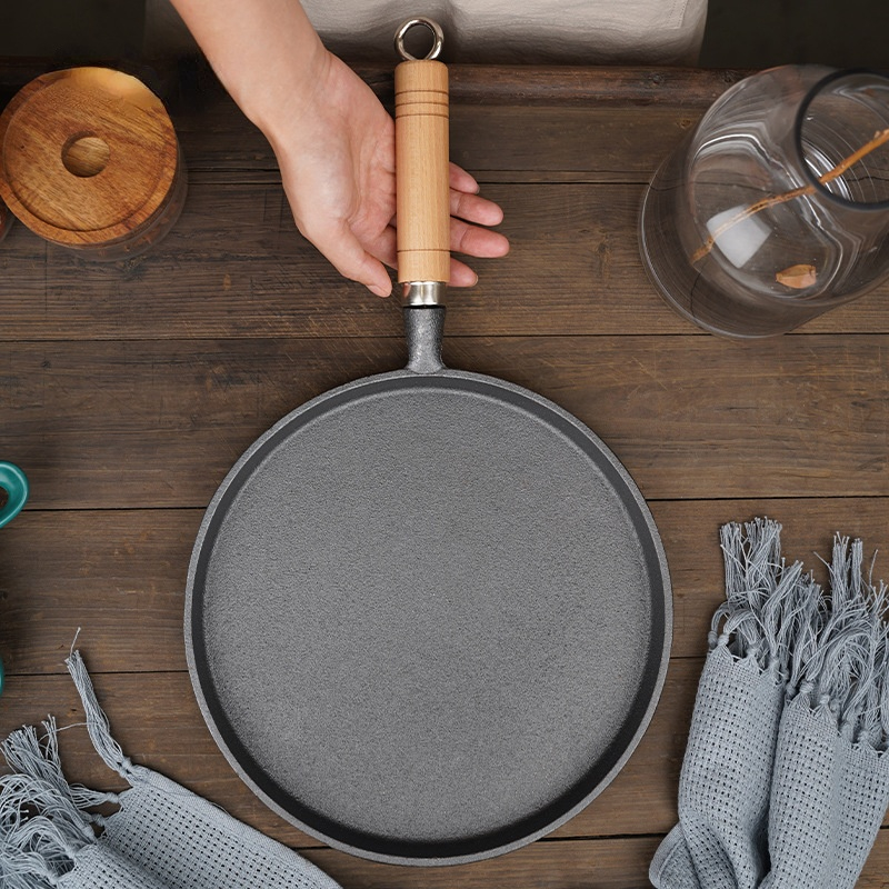 Cast Iron Frying Pan Frying Pan Uncoated Non-stick Pancake Hand Pancake Pancake Pan Pizza Pan