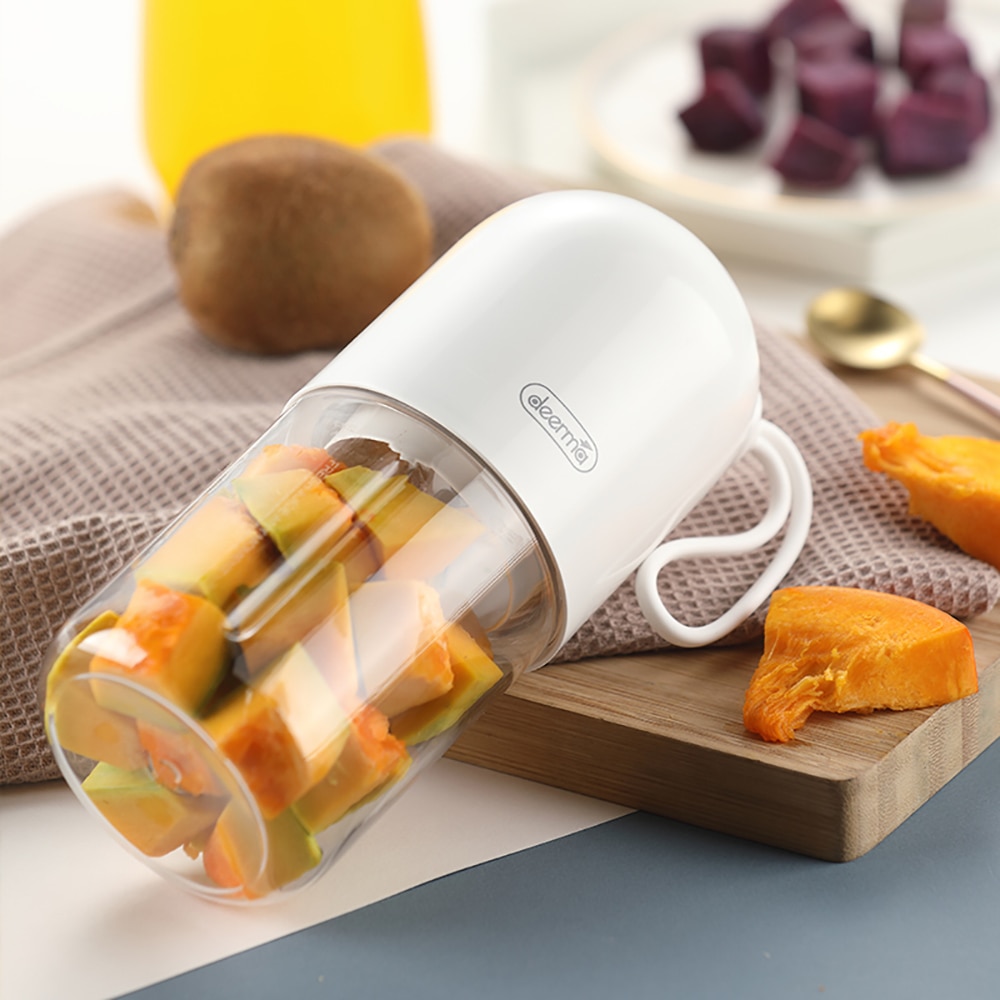 XIAOMI MijiA Deerma Portable Mini Fruit Juicer Kitchen Electric Mixer Capsule Shape Powerful Electric Juice Cup XIAOMI YouPIN