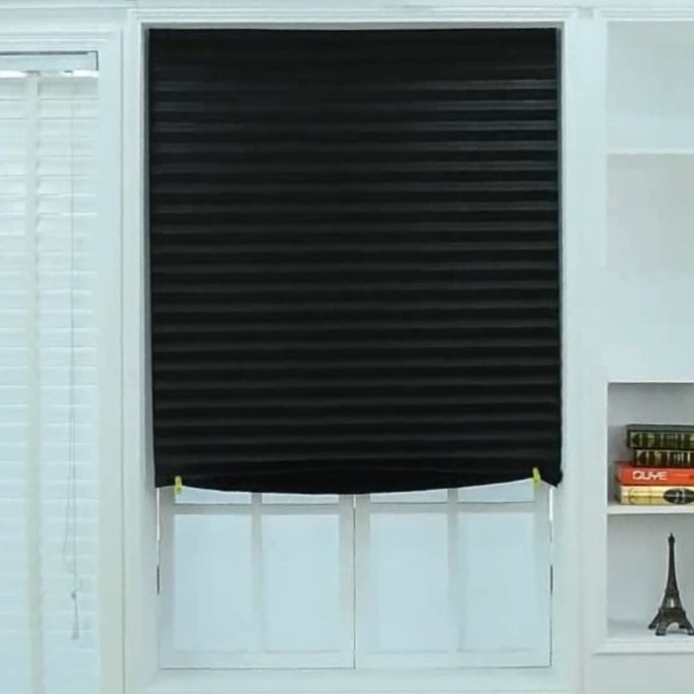 Varmeisolerende gardiner trådløse mørklægningsgardiner plisserede vinduesgardiner blinde til soveværelsesstuerum