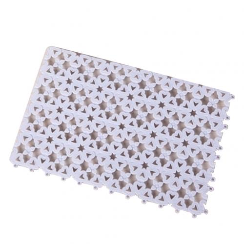 Diy Multifunctionele Uitsparing Splicing Waterdichte Badmat Douche Badkamer Antislip Mat Puzzel Coaster Isolatie Mat Accessoires: Grey  White