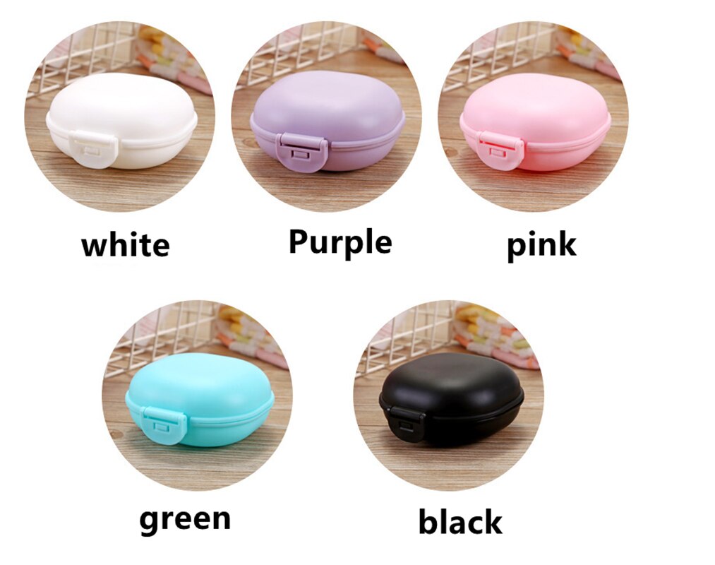 Portable Drain Soap Dishes Plastic Soap Dish with Lid Bathroom Soap Dish Soap Dish Home Shower Travel Hiking Rack Container