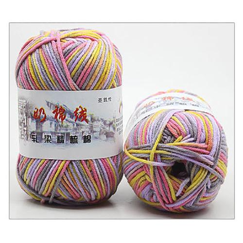 50g/ball Dik #5 Sectie-verven Midden-dikke Melk Katoenen Zachte Baby Garen hand Breien Haak Baby Wollen FZ04: 11