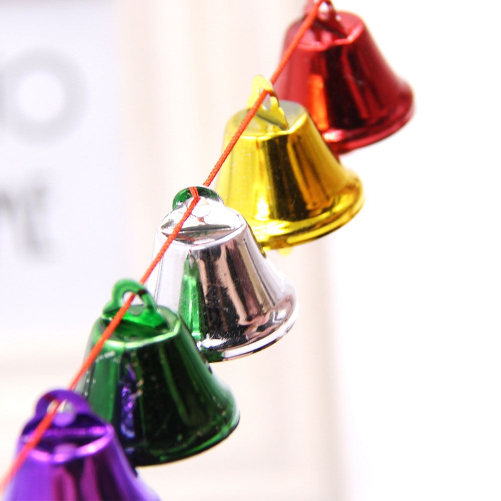 Mini campana pequeña colorida de Metal, instrumentos de percusión musicales, campana colgante, manualidades de entretenimiento, bricolaje, 10 piezas