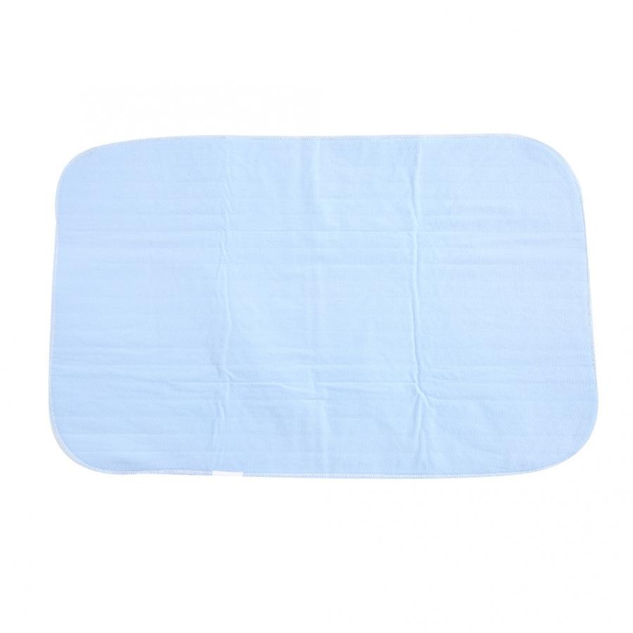 Justerbar inkontinens sengepuder vaskbar sengeunderpude genanvendelig underpude blå pude ældre babybleer 80 * 51cm