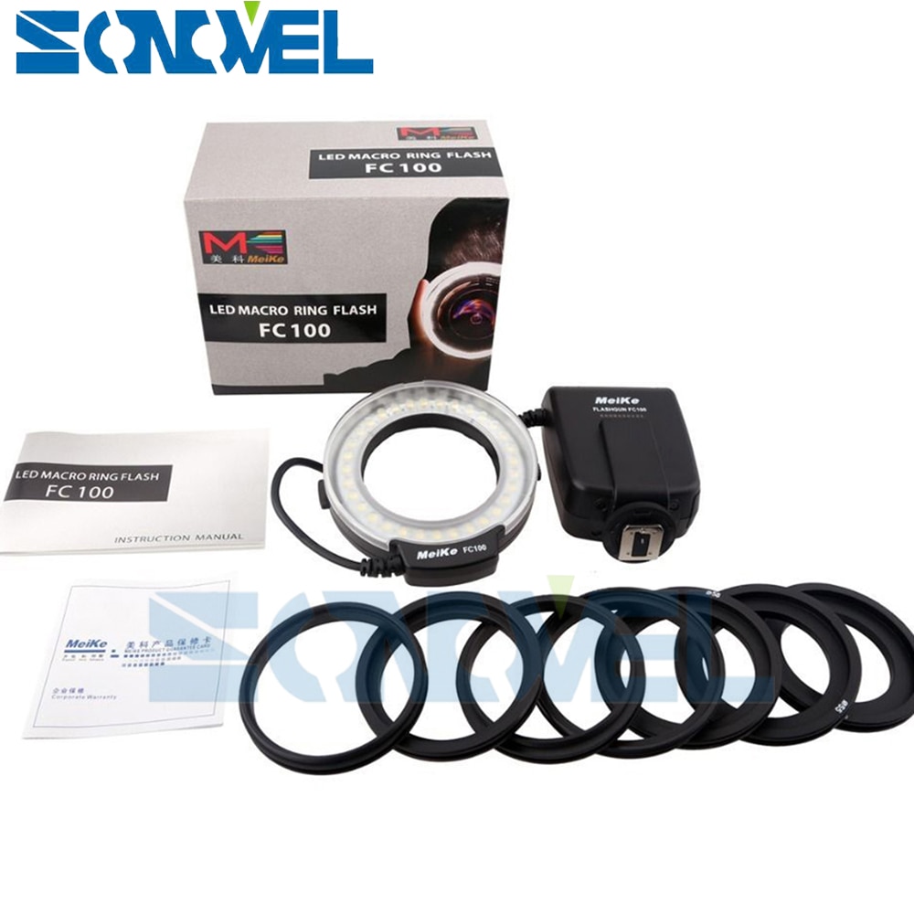 Meike led -makrorengassalamavalo fc -100 fc100 nikon  d4s d5 d3x d500 d600 d3400 d5600 d5300 d7500 d7200 d800 d810 d750 d3200: lle