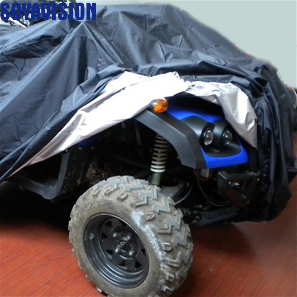 Cubierta de ATV negra impermeable para vehículo de motocicleta de playa, cubierta de Quad Bike a prueba de polvo, accesorios protectores de la caja de la motocicleta