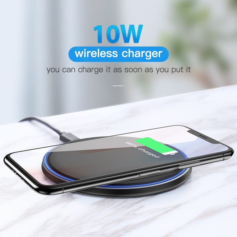 KUULAA 10W Qi Wireless Charger For iPhone 11 Pro XS Max X Xr 8 Induction Fast Wireless Charging Pad For Samsung S20 Xiaomi Mi 9