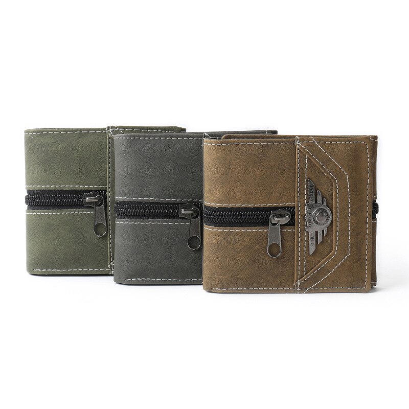 UOSC Vintage hommes en cuir de luxe portefeuille court mince mâle sacs à main pince à billets carte de crédit Dollar prix Portomonee Carteria