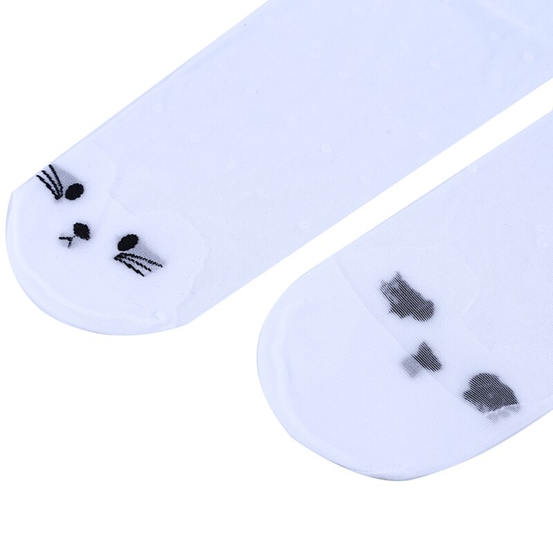 Zomer dunne meisjes panty's cartoon kat voor meisjes wit zwarte meisjes dans kousen panty's kleding accessoires