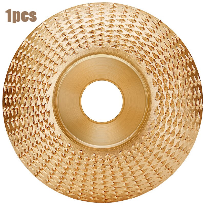 1/3pcs Set 22mm Bore Wood Grinding Polishing Wheel Rotary Disc Sanding Wood Carving Tool Abrasive Disc Tools for Angle Grinder: 100mm Slope  Gold