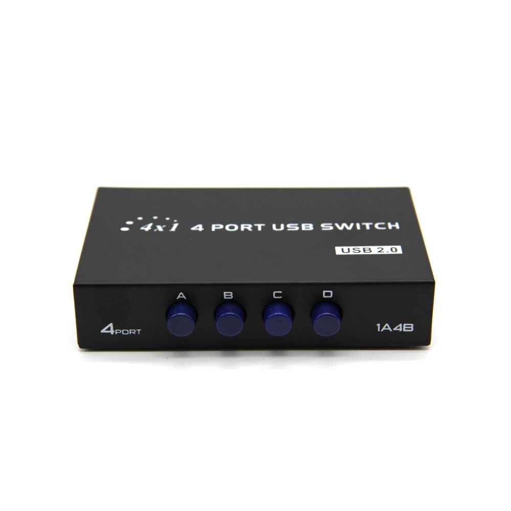 4 Ports Play VGA USB 2.0 Stable KVM Switch VGA TV Projector Metal Hub Sharing Selector For Computer