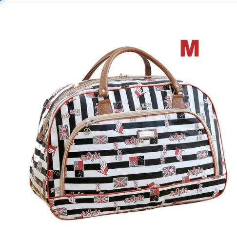 hand travel bag large capacity duffel bag PU leather big bag waterproof short-term travel shoulder bag female: L16